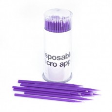 Микробраш Щеточки Microbrush микрощеточки безворсовые 100шт Микробраши фиолетовые